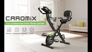 Caromix Folding Exercise Bike【4IN1 Folding Exercise Bike】 [upl. by Matusow]