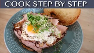 Egg Pastrami Croisant Toast with Microgreens Recipe  Fast and Easy  Delicious [upl. by Aisaim646]