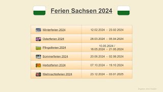 Ferien Sachsen 2024 [upl. by Adhern]