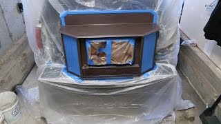 DIY WOODSTOVE PAINT JOB [upl. by Glogau282]