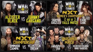 NXT Takeover War Games 2018 Official Match Card [upl. by Atem]