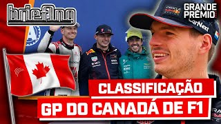 F1 2023 CLASSIFICAÇÃO NO CANADÁ VERSTAPPEN POLE HÜLKENBERG 2º  Briefing [upl. by Aicemaj]