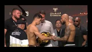 Weigh inDimitri Bivol v Lyndon Arthur light heavyweight championship of the world [upl. by Ressler]