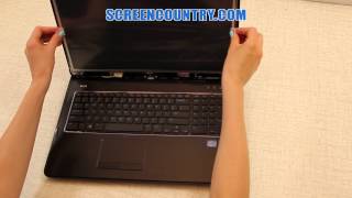 LCD Screen Replacement Guide Dell Inspiron 17R How To Fix a Laptop Screen [upl. by Ahsemat]