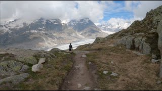 Hiking through Aletsch Arena  Hängebrücke BelalpRiederalp [upl. by Yung]