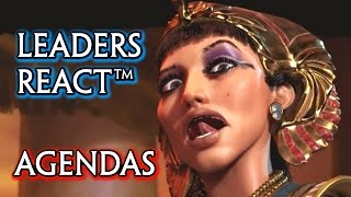 Civilization 6 🌟 All Leaders React Based on their Agenda Cutscenes [upl. by Marcelia]