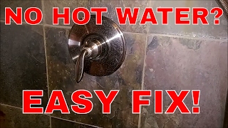 Fixing A Single Handle Shower Fixture With No Hot Water [upl. by Melita]