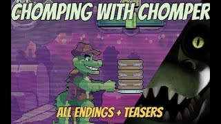 CHOMPING WITH CHOMPER  gameplay  all endings amp teasers [upl. by Lebasile]