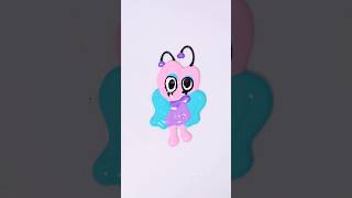 Flutter mobile cover art with paint  Dandys World Wiki short dandysworld painting flutter [upl. by Auqinaj42]