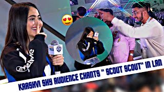 Kaashvi Shy 🙈 Audience Chants Scout Scout in Lan [upl. by Ecadnac]