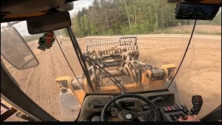 Cab View  a day at work Ljungby L13 wheel loader  Field prep [upl. by Aneehsyt]