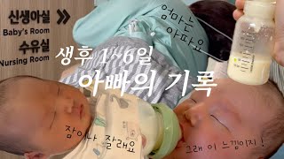 VLOG  아빠의 기록  생후 16일  제왕절개 후 5박 6일  신생아실 면회 모자동실 초유 모유수유 [upl. by Aninep]