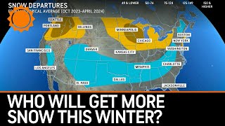 Winter Forecast 2324 Who Will Get More Snow This Winter  AccuWeather [upl. by Bore]