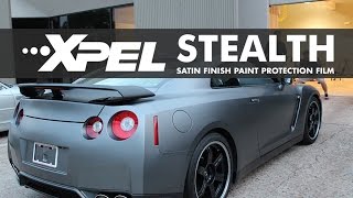 Black Jack Speed Shops 2014 GTR Black Edition gets full satin film XPEL STEALTH wrap [upl. by Nnahtur]