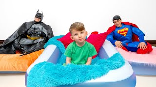 Superheroes pajama Party with Alex and Dad  Vania Mania Kids [upl. by Kleper]