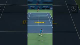 This Novak Djokovics confusing move helped him win the point 😳 tennis sports djokovic [upl. by Lenahs]