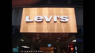 Electroluminescent EL Levis window display [upl. by Ellon]