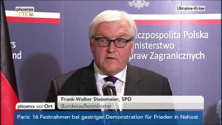 UkraineKrise  FrankWalter Steinmeier zu Sanktionen gegen Russland am 23072014 [upl. by Ibbob]