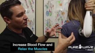 How a Chiropractor treats neck and back pain with the Pure Wave Cordless Massager [upl. by Lytsirk]