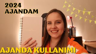 2024 AJANDAM  AJANDA KULLANIMI  NASIL KULLANIYORUM  Ajanda Tutmak Matt Notebook [upl. by Photima]