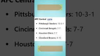 1974 AFC NFC NFL Divisions Regular Season Games WinLoss Statistics americanfootball [upl. by Kore]