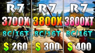 Ryzen 7 3700X vs Ryzen 7 3800X vs Ryzen 7 3800XT  PC Gameplay Benchmark Test [upl. by Araiet387]