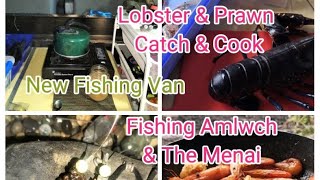 Sea fishing  Storm Isha  New fishing Wagon  Lobster amp Prawn Catch amp Cook on the Mighty Menai [upl. by Adnahcal]