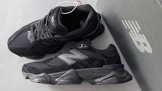 New Balance 9060 Triple Black U9060BPM Review [upl. by Zurciram730]