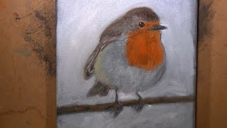 Painting a Robin with Q and A [upl. by Ecinahs766]