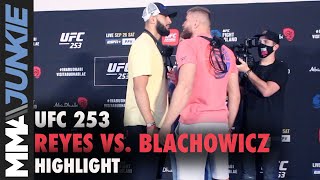 Dominick Reyes vs Jan Blachowicz get final close look  UFC 253 faceoff [upl. by Lowrance]