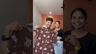 Pranking husbands with same shirt 😍 aswathyamarnath shorts [upl. by Yendic]