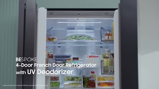 Bespoke 4Door French Door refrigerator  UV Deodorizer  Samsung [upl. by Eugirne]