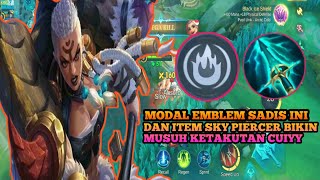 EMBLEM IMPURE RAGE DISATUIN AMA ITEM SKY PIERCER DAMAGENYA GAK NGOTAK CUIYY hilda Doni19 mlbb [upl. by Novello]