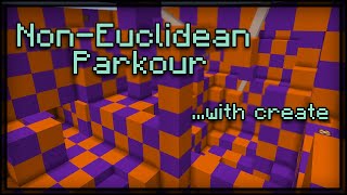 Minecraft NonEuclidean Parkour with Create [upl. by Paule440]