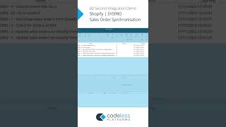 60 Second Integration Demo  Shopify  SYSPRO Order Synchronisation bpa softwareintegration [upl. by Atirak]