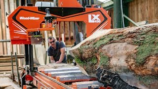 LX450 Sawmill at Graythwaite Sawmill in Northern England  WoodMizer [upl. by Boehike]