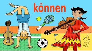 Deutsches Modalverb quotkönnenquot  Sport  Musik  German lesson for beginners A1 [upl. by Stearn80]