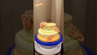 2 tier cake design 🧡💛Easy 2 tier cake designscake designs without fondanttwo tier cake [upl. by Maloney]