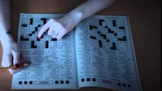 Binaural ASMR Cozy Crossword with Paper and Pencil Sounds Louder Version [upl. by Nanice]