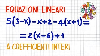 EQUAZIONI di PRIMO GRADO a coefficienti INTERI  EL20 [upl. by Brackett158]