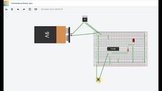 Introduction to TinkerCad Testing 7400 NAND gate with 9 V Battery 7805 Switch Breadboard LED [upl. by Htevi]