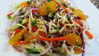 Receta Ensalada China de Repollo how to cook chinese [upl. by Mehalick]