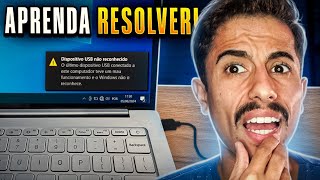 DISPOSITIVO USB NÃO RECONHECIDO no PC ou NOTEBOOK APRENDA RESOLVER em 2024 [upl. by Gracia]