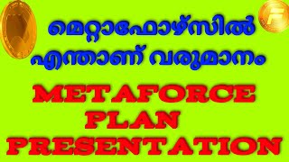 Metaforce plan Presentation Malayalam  മെറ്റാഫോഴ്സിൽ എന്താണ് വരുമാനം [upl. by Reivad]