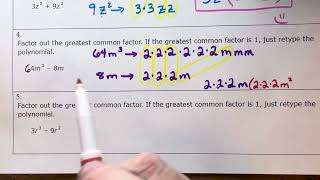 Factor Out A Monomial Example 4 [upl. by Tessy]