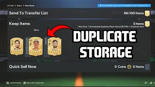 EA FC 25 How Does Duplicate Storage Work [upl. by Geraldina]