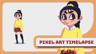 Creating Adorable Chibi Pixel Art  Timelapse [upl. by Freemon]