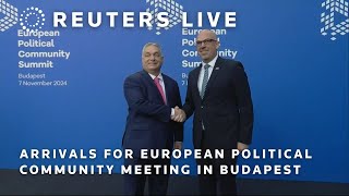 LIVE Arrivals for European Political Community meeting in Budapest [upl. by Zolner]