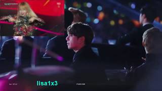 161226 BTS JK reaction to BLACKPINK  Whistle Playing with fire SBS Gayodaejun 2016 [upl. by Niamrej]