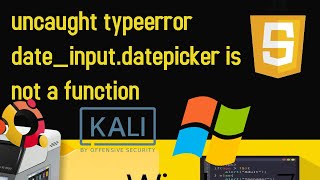 how to fix quotuncaught typeerror dateinputdatepicker is not a functionquot [upl. by Amias802]